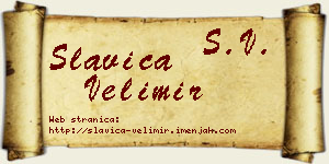 Slavica Velimir vizit kartica